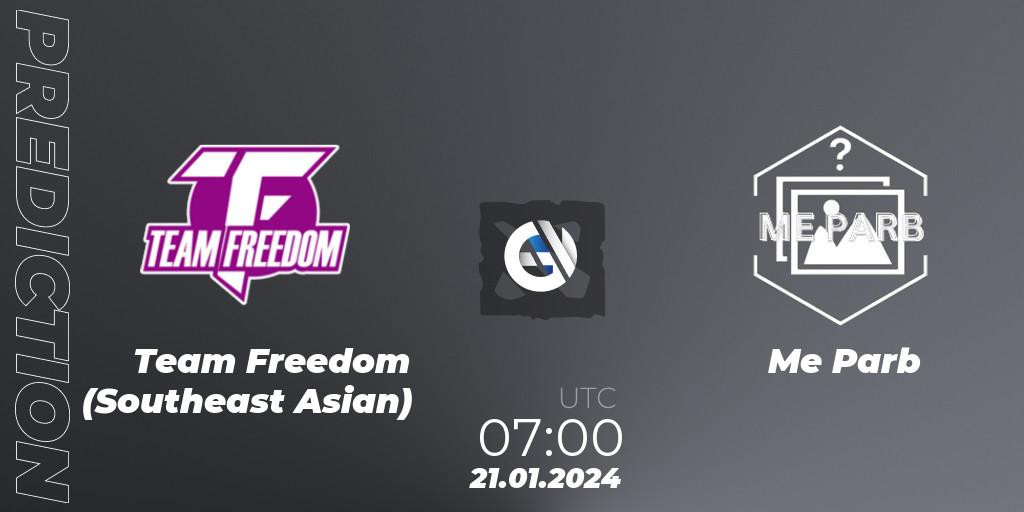 Prognoza Team Freedom (Southeast Asian) - Me Parb. 21.01.2024 at 07:13, Dota 2, New Year Cup 2024
