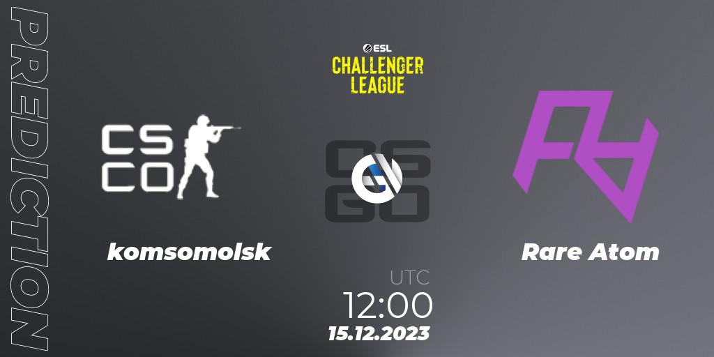 Prognoza komsomolsk - Rare Atom. 15.12.2023 at 12:00, Counter-Strike (CS2), ESL Challenger League Season 46 Relegation: Asia-Pacific