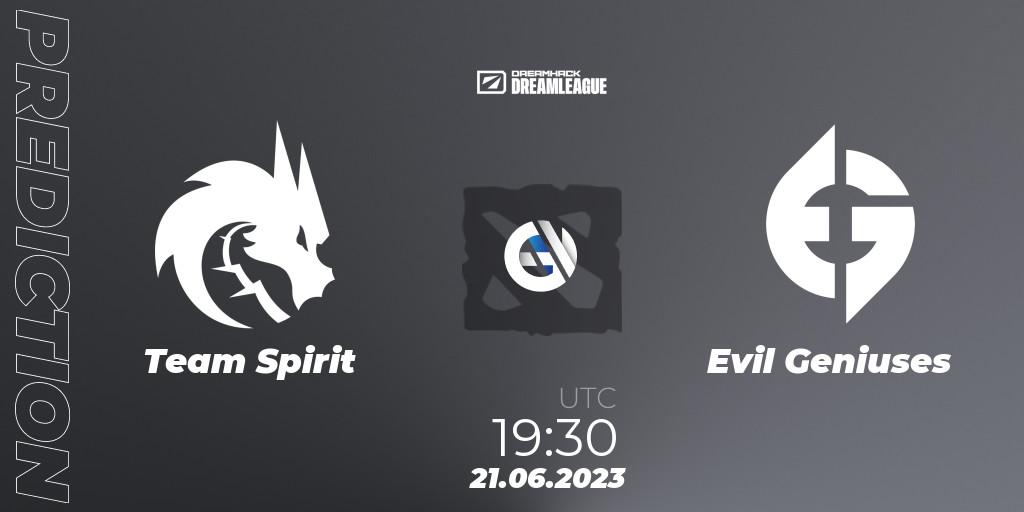 Prognoza Team Spirit - Evil Geniuses. 21.06.23, Dota 2, DreamLeague Season 20 - Group Stage 2