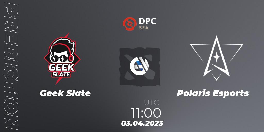 Prognoza Geek Slate - Polaris Esports. 03.04.23, Dota 2, DPC 2023 Tour 2: SEA Division I (Upper)