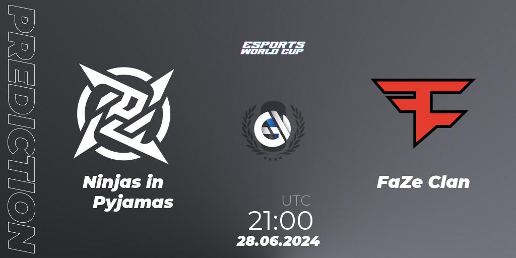 Prognoza Ninjas in Pyjamas - FaZe Clan. 28.06.2024 at 21:00, Rainbow Six, Esports World Cup 2024: Brazil CQ