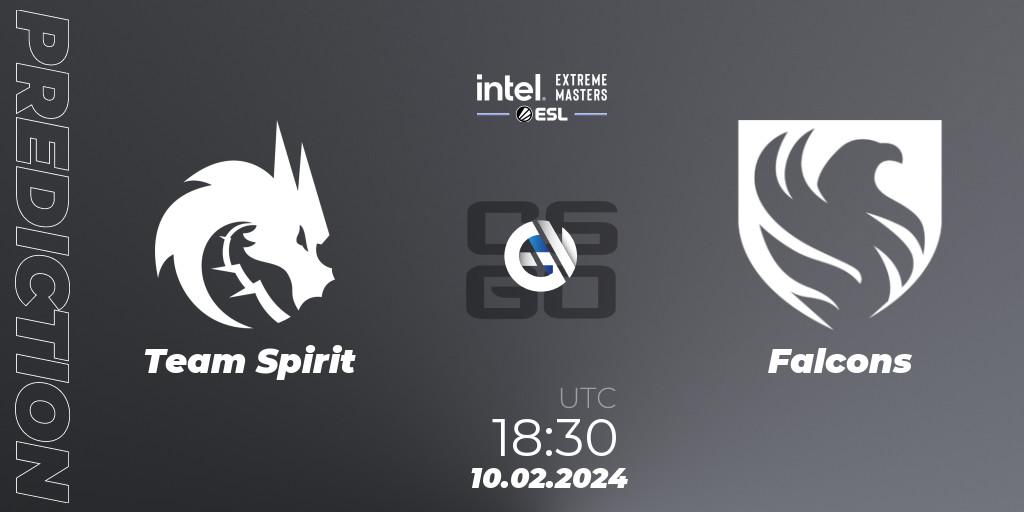 Prognoza Team Spirit - Falcons. 10.02.24, CS2 (CS:GO), IEM Katowice 2024