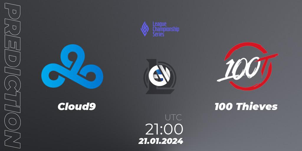 Prognoza Cloud9 - 100 Thieves. 21.01.24, LoL, LCS Spring 2024 - Group Stage
