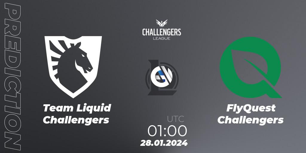 Prognoza Team Liquid Challengers - FlyQuest Challengers. 28.01.24, LoL, NACL 2024 Spring - Group Stage