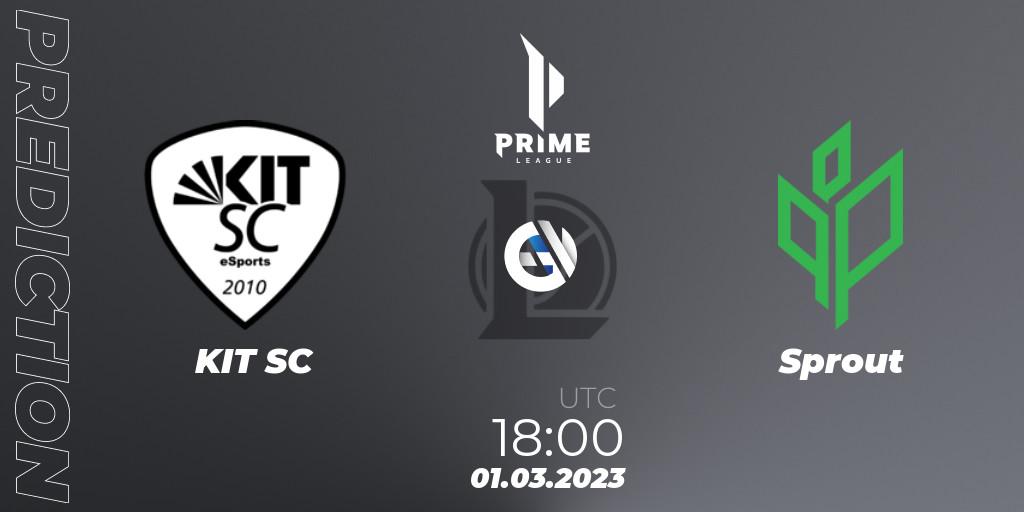 Prognoza KIT SC - Sprout. 01.03.2023 at 18:00, LoL, Prime League 2nd Division Spring 2023 - Group Stage