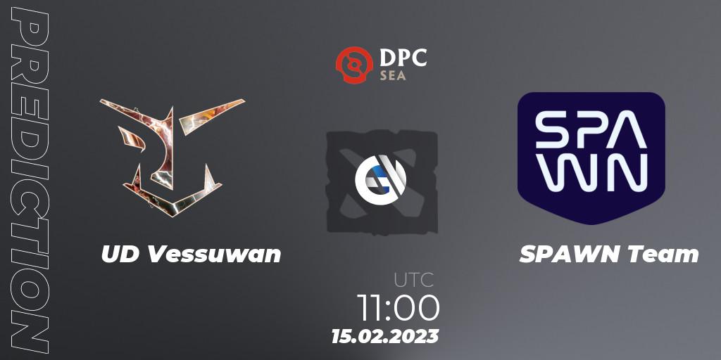Prognoza UD Vessuwan - SPAWN Team. 15.02.2023 at 11:00, Dota 2, DPC 2022/2023 Winter Tour 1: SEA Division II (Lower)