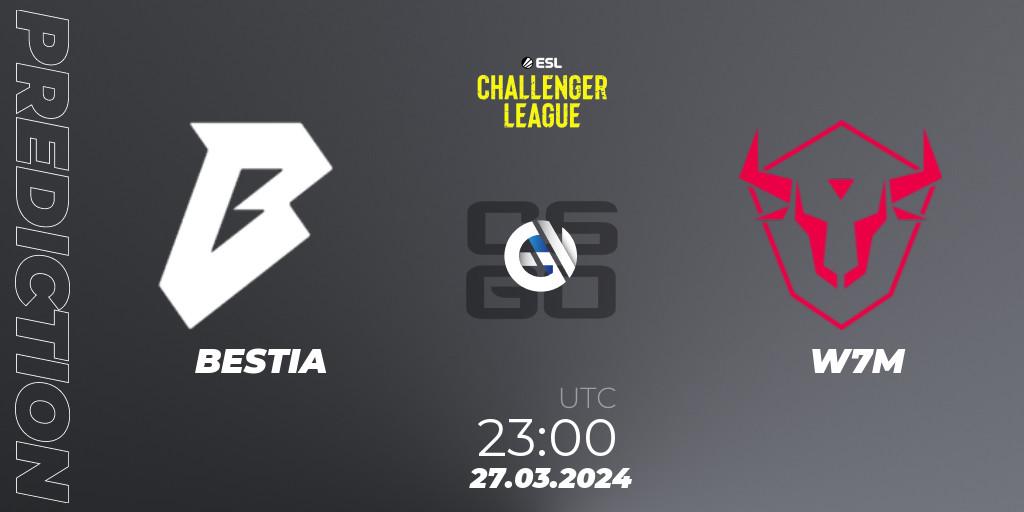 Prognoza BESTIA - W7M. 27.03.24, CS2 (CS:GO), ESL Challenger League Season 47: South America