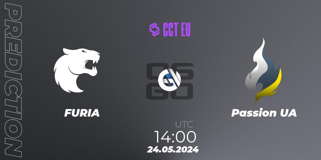 Prognoza FURIA - Passion UA. 24.05.2024 at 14:00, Counter-Strike (CS2), CCT Season 2 European Series #3