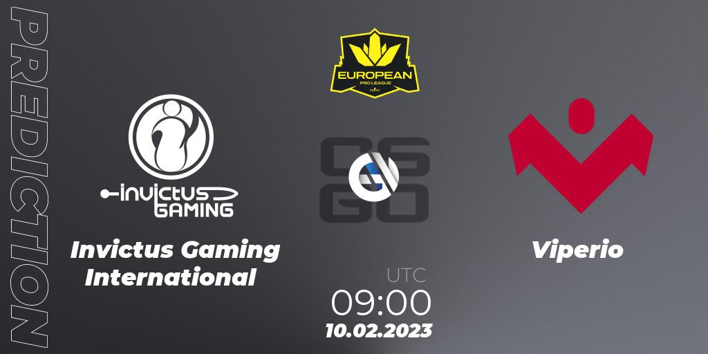 Prognoza Invictus Gaming International - Viperio. 10.02.23, CS2 (CS:GO), European Pro League Season 6: Division 2