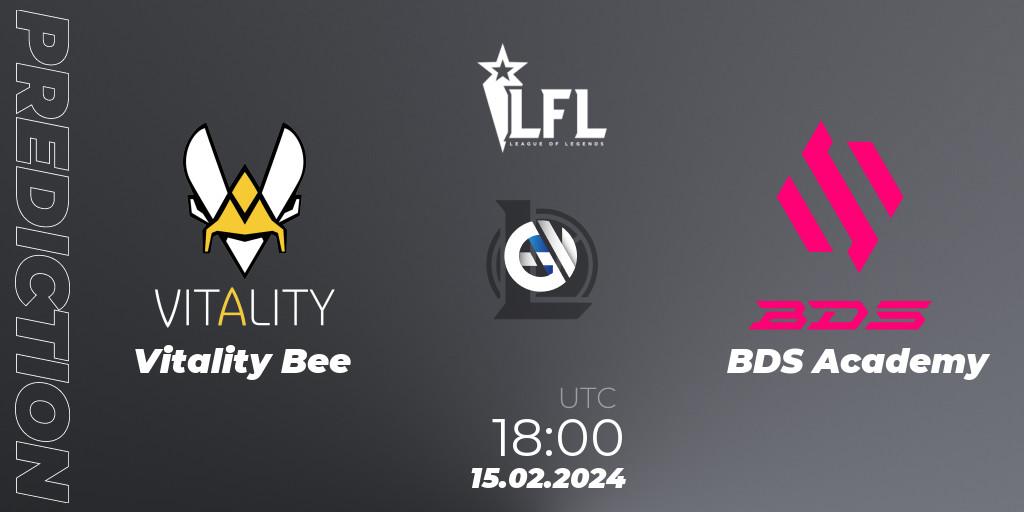 Prognoza Vitality Bee - BDS Academy. 15.02.2024 at 18:00, LoL, LFL Spring 2024