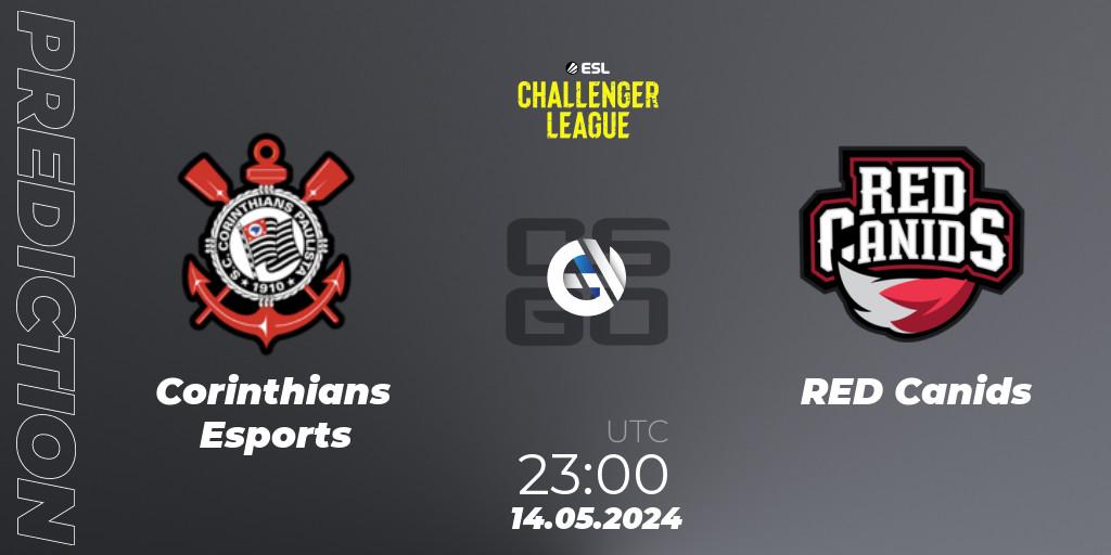 Prognoza Corinthians Esports - RED Canids. 14.05.2024 at 23:00, Counter-Strike (CS2), ESL Challenger League Season 47: South America