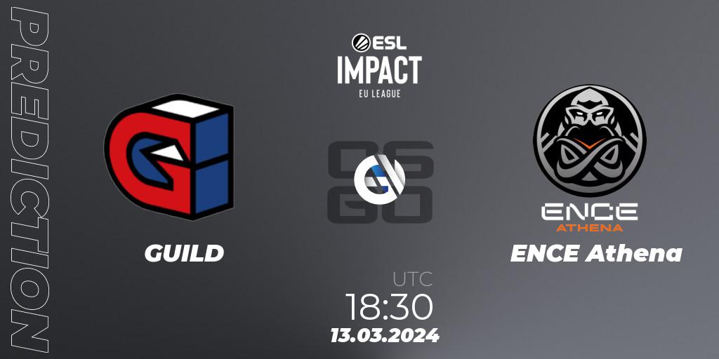 Prognoza GUILD - ENCE Athena. 13.03.24, CS2 (CS:GO), ESL Impact League Season 5: Europe