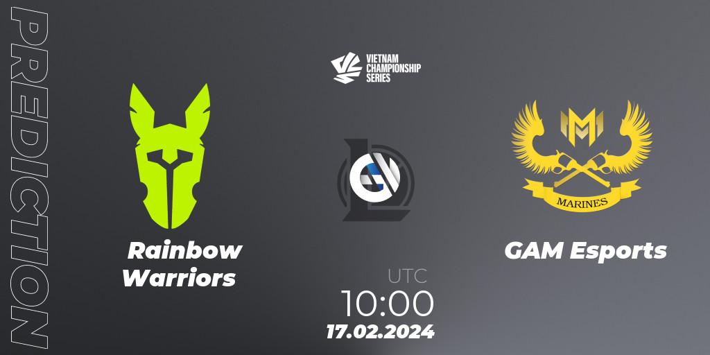 Prognoza Rainbow Warriors - GAM Esports. 17.02.24, LoL, VCS Dawn 2024 - Group Stage