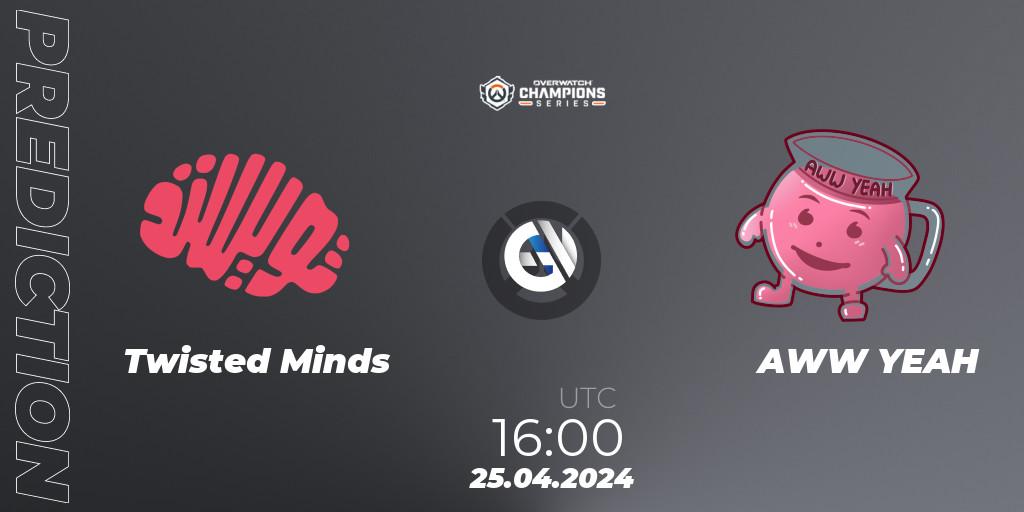 Prognoza Twisted Minds - AWW YEAH. 25.04.2024 at 16:00, Overwatch, Overwatch Champions Series 2024 - EMEA Stage 2 Main Event