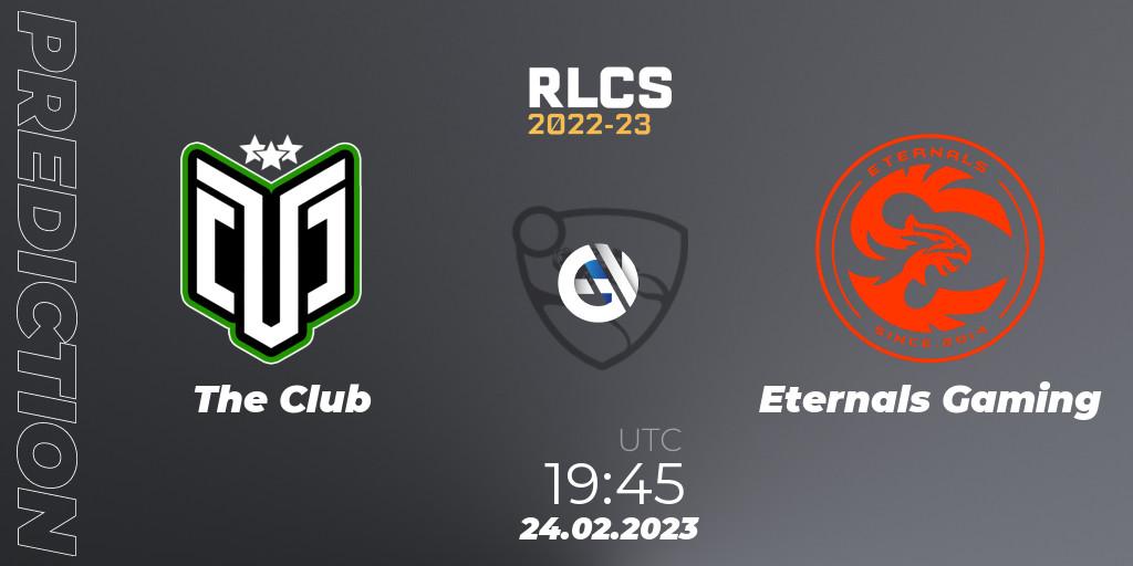 Prognoza The Club - Eternals Gaming. 24.02.2023 at 19:45, Rocket League, RLCS 2022-23 - Winter: South America Regional 3 - Winter Invitational