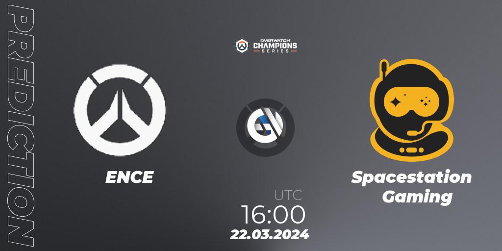 Prognoza ENCE eSports - Spacestation Gaming. 22.03.2024 at 16:00, Overwatch, Overwatch Champions Series 2024 - EMEA Stage 1 Main Event
