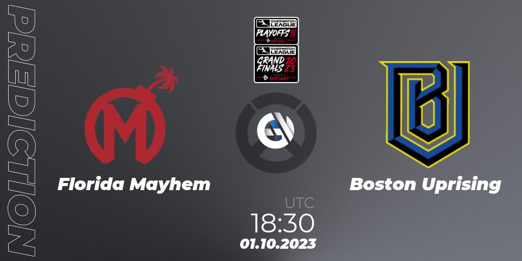 Prognoza Florida Mayhem - Boston Uprising. 01.10.23, Overwatch, Overwatch League 2023 - Playoffs