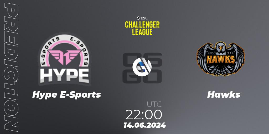 Prognoza Hype E-Sports - Hawks. 14.06.2024 at 22:00, Counter-Strike (CS2), ESL Challenger League Season 47 Relegation: South America