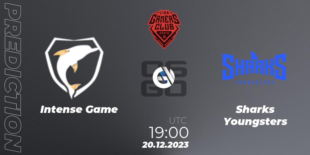 Prognoza Intense Game - Sharks Youngsters. 20.12.2023 at 19:00, Counter-Strike (CS2), Gamers Club Liga Série A: December 2023