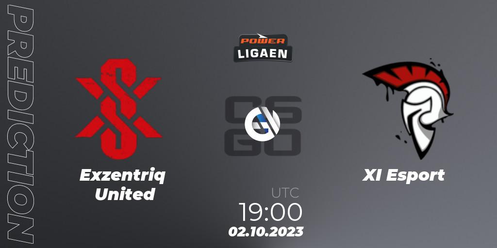 Prognoza Exzentriq United - XI Esport. 02.10.2023 at 18:00, Counter-Strike (CS2), POWER Ligaen Season 24 Finals