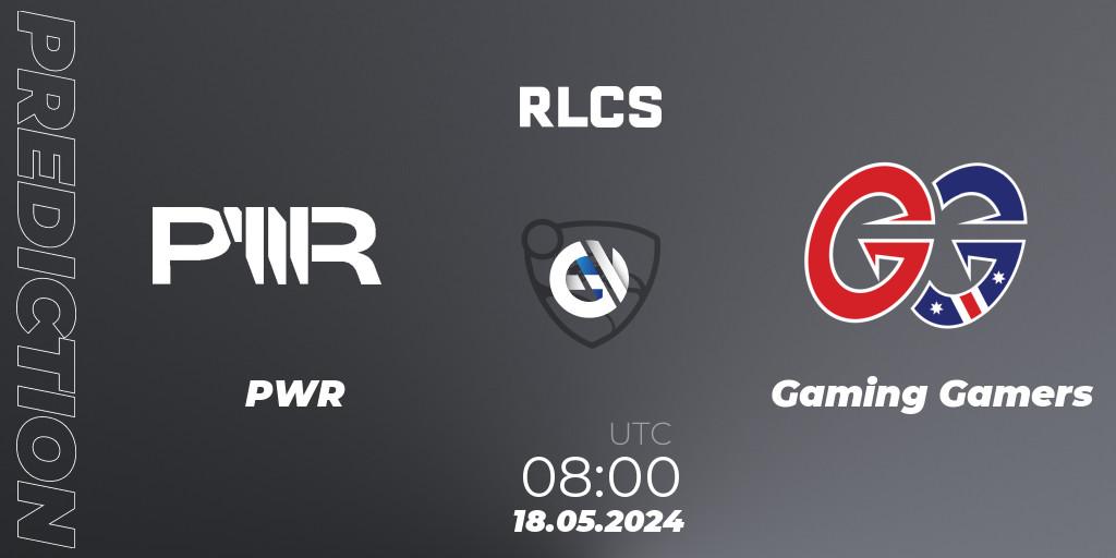 Prognoza PWR - Gaming Gamers. 18.05.2024 at 10:00, Rocket League, RLCS 2024 - Major 2: OCE Open Qualifier 5