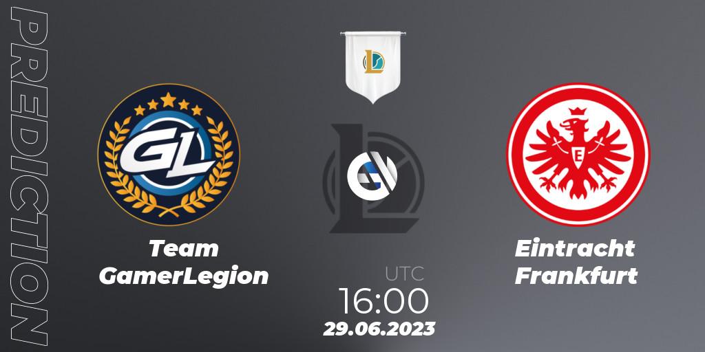 Prognoza Team GamerLegion - Eintracht Frankfurt. 29.06.2023 at 19:00, LoL, Prime League Summer 2023 - Group Stage
