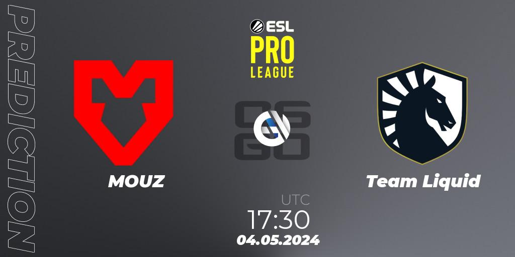 Prognoza MOUZ - Team Liquid. 04.05.2024 at 17:30, Counter-Strike (CS2), ESL Pro League Season 19