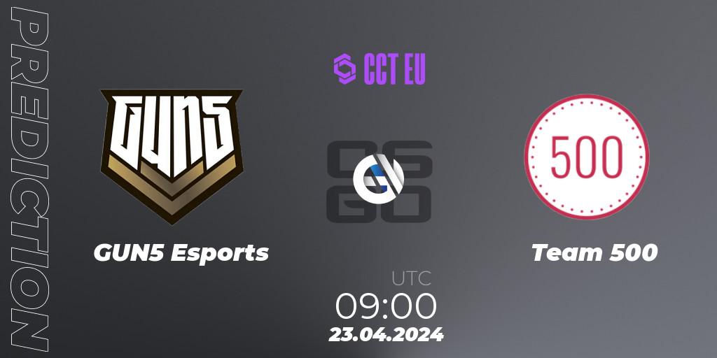 Prognoza GUN5 Esports - Team 500. 23.04.24, CS2 (CS:GO), CCT Season 2 Europe Series 2 Closed Qualifier