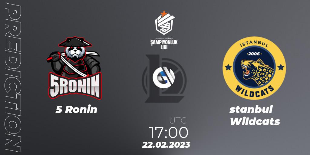 Prognoza 5 Ronin - İstanbul Wildcats. 22.02.2023 at 17:10, LoL, TCL Winter 2023 - Group Stage