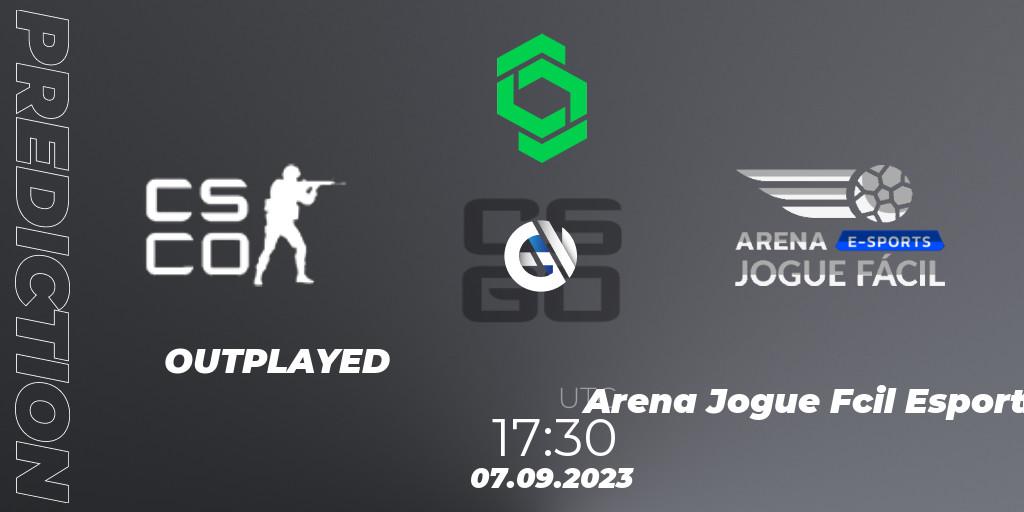 Prognoza OUTPLAYED - Arena Jogue Fácil Esports. 07.09.2023 at 17:30, Counter-Strike (CS2), CCT South America Series #11: Closed Qualifier
