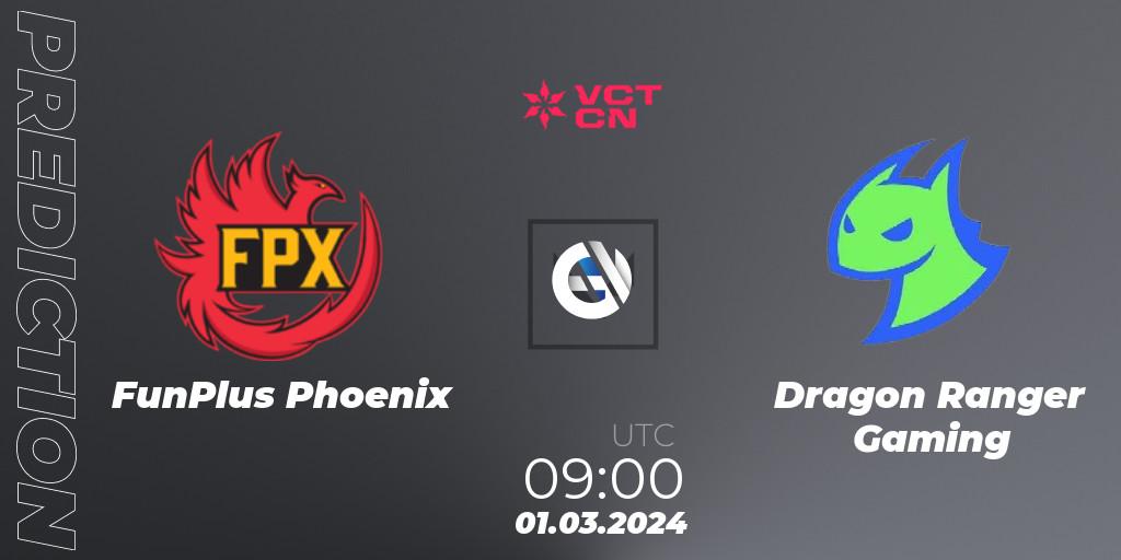Prognoza FunPlus Phoenix - Dragon Ranger Gaming. 01.03.24, VALORANT, VCT 2024: China Kickoff