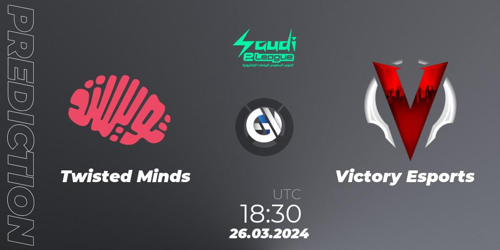 Prognoza Twisted Minds - Victory Esports. 26.03.2024 at 18:30, Overwatch, Saudi eLeague 2024 - Major 1