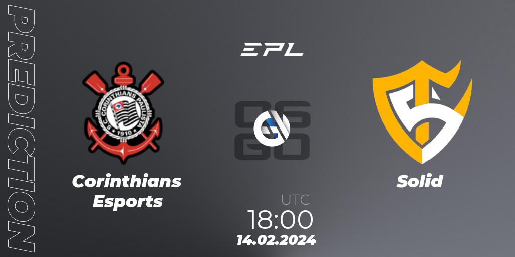 Prognoza Corinthians Esports - Solid. 14.02.2024 at 18:00, Counter-Strike (CS2), EPL World Series Americas Season 6