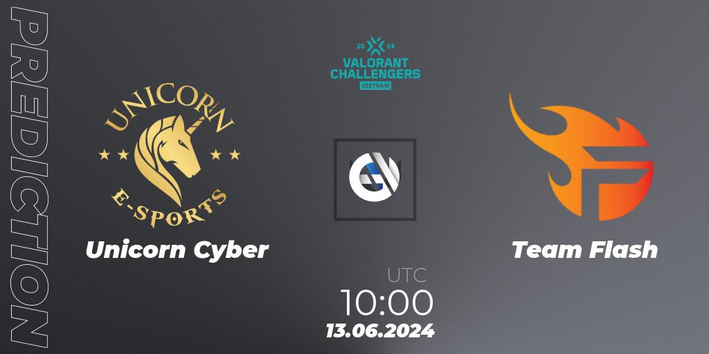 Prognoza Unicorn Cyber - Team Flash. 13.06.2024 at 10:00, VALORANT, VALORANT Challengers 2024: Vietnam Split 2