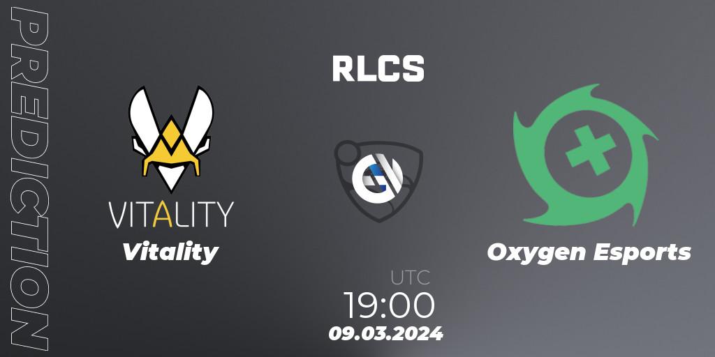 Prognoza Vitality - Oxygen Esports. 09.03.2024 at 18:50, Rocket League, RLCS 2024 - Major 1: Europe Open Qualifier 3