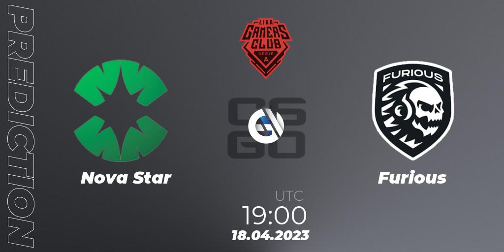 Prognoza Nova Star - Furious. 18.04.23, CS2 (CS:GO), Gamers Club Liga Série A: April 2023