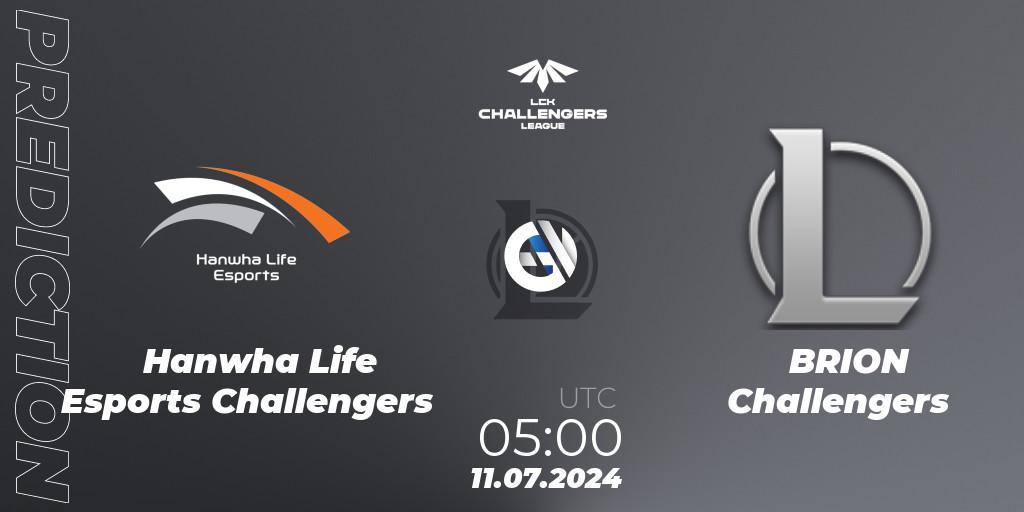 Prognoza Hanwha Life Esports Challengers - BRION Challengers. 11.07.2024 at 05:00, LoL, LCK Challengers League 2024 Summer - Group Stage