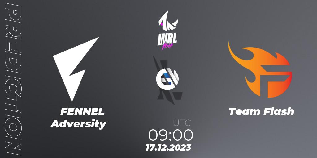 Prognoza FENNEL Adversity - Team Flash. 17.12.2023 at 09:00, Wild Rift, WRL Asia 2023 - Season 2 - Regular Season