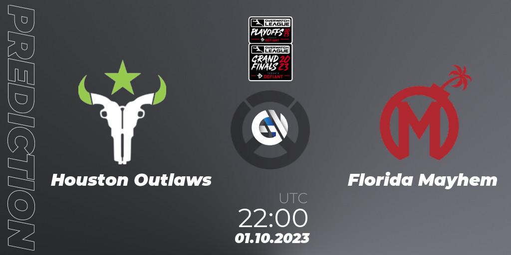 Prognoza Houston Outlaws - Florida Mayhem. 01.10.23, Overwatch, Overwatch League 2023 - Playoffs