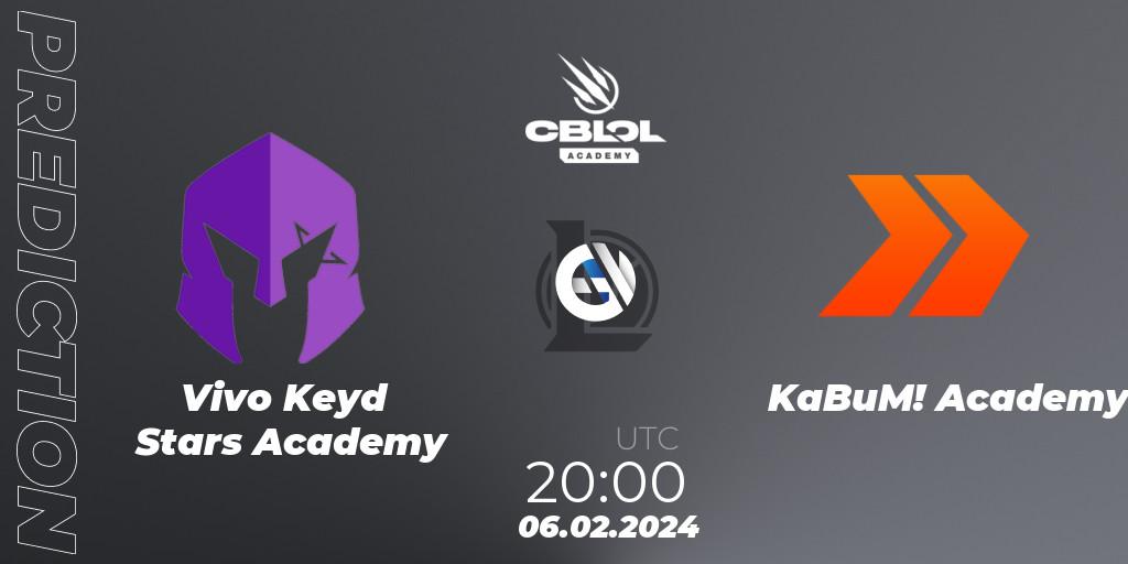 Prognoza Vivo Keyd Stars Academy - KaBuM! Academy. 06.02.2024 at 20:00, LoL, CBLOL Academy Split 1 2024