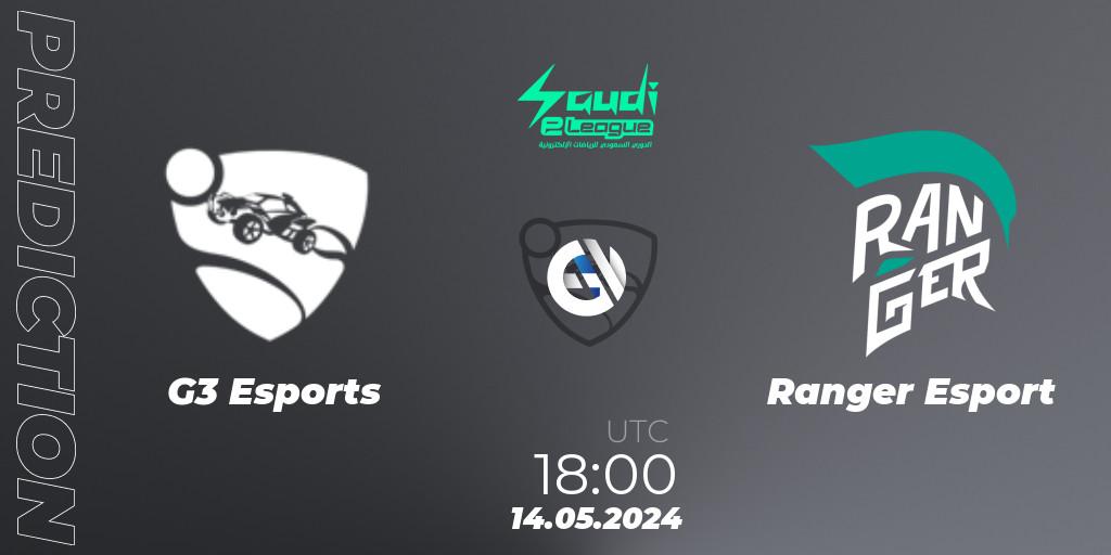 Prognoza G3 Esports - Ranger Esport. 14.05.2024 at 18:00, Rocket League, Saudi eLeague 2024 - Major 2: Online Major Phase 1