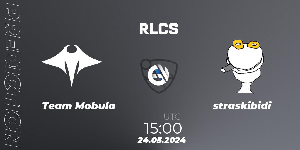Prognoza Team Mobula - straskibidi. 24.05.2024 at 15:00, Rocket League, RLCS 2024 - Major 2: SSA Open Qualifier 6