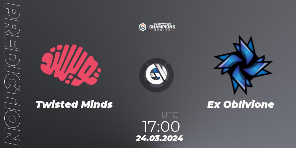 Prognoza Twisted Minds - Ex Oblivione. 24.03.2024 at 17:00, Overwatch, Overwatch Champions Series 2024 - EMEA Stage 1 Main Event