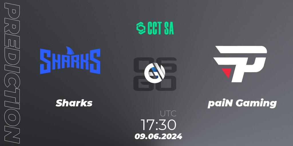 Prognoza Sharks - paiN Gaming. 09.06.2024 at 17:55, Counter-Strike (CS2), CCT Season 2 South America Series 1