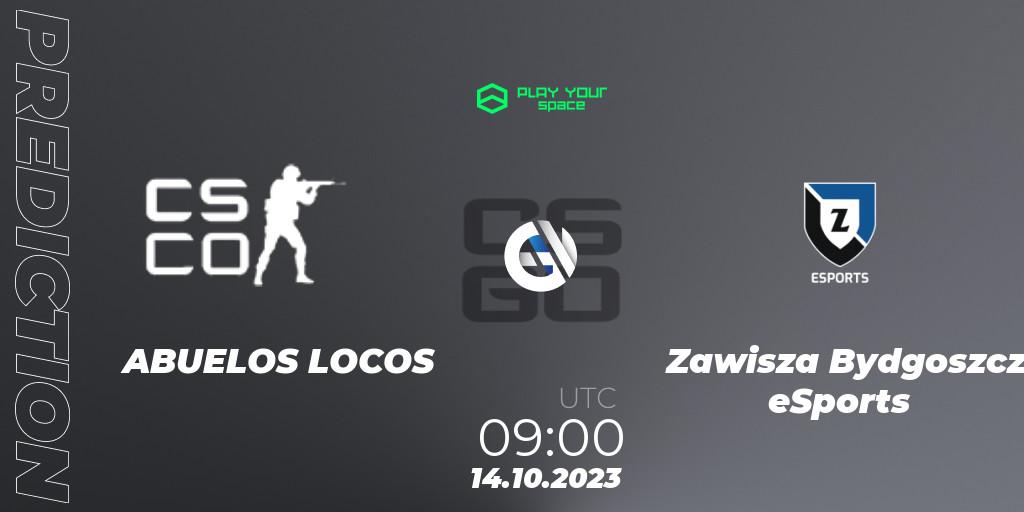 Prognoza ABUELOS LOCOS - Zawisza Bydgoszcz eSports. 14.10.2023 at 09:00, Counter-Strike (CS2), PYspace Cash Cup Finals