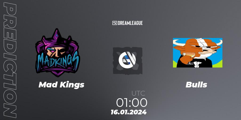Prognoza Mad Kings - Bulls. 16.01.24, Dota 2, DreamLeague Season 22: South America Closed Qualifier