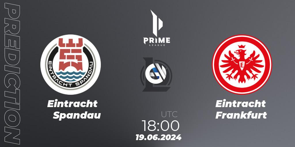 Prognoza Eintracht Spandau - Eintracht Frankfurt. 19.06.2024 at 18:00, LoL, Prime League Summer 2024
