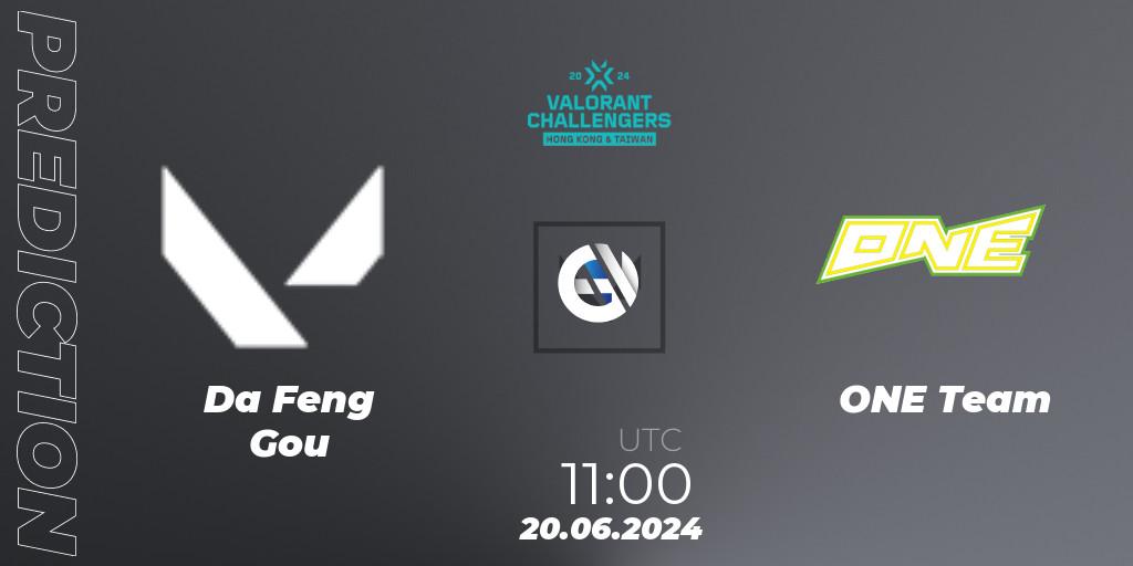 Prognoza Da Feng Gou - ONE Team. 20.06.2024 at 11:00, VALORANT, VALORANT Challengers Hong Kong and Taiwan 2024: Split 2