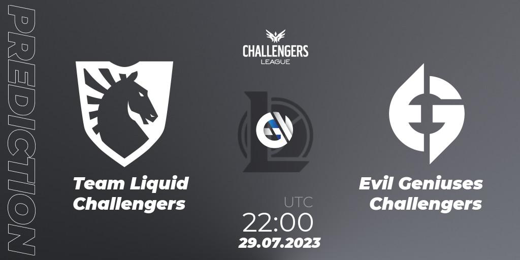 Prognoza Team Liquid Challengers - Evil Geniuses Challengers. 29.07.23, LoL, North American Challengers League 2023 Summer - Playoffs