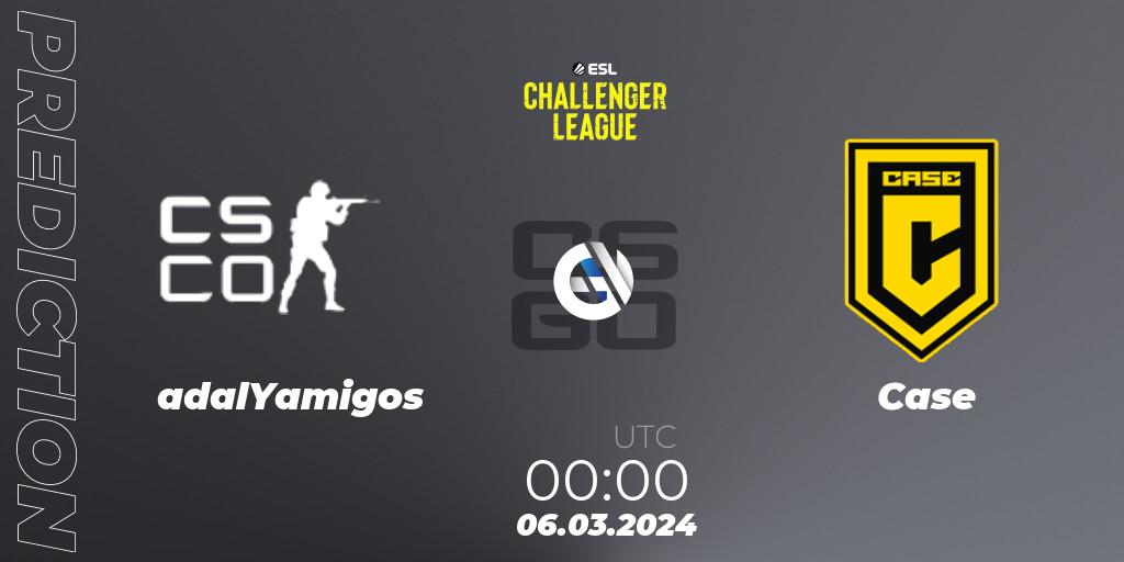 Prognoza adalYamigos - Case. 06.03.2024 at 00:20, Counter-Strike (CS2), ESL Challenger League Season 47: South America